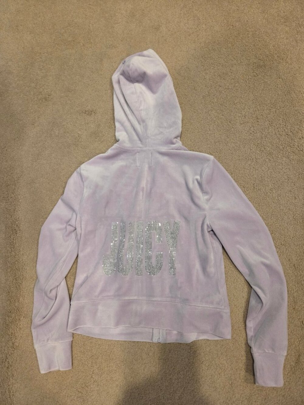 Juicy Couture NWOT Beaded Purple Velour Hoodie S